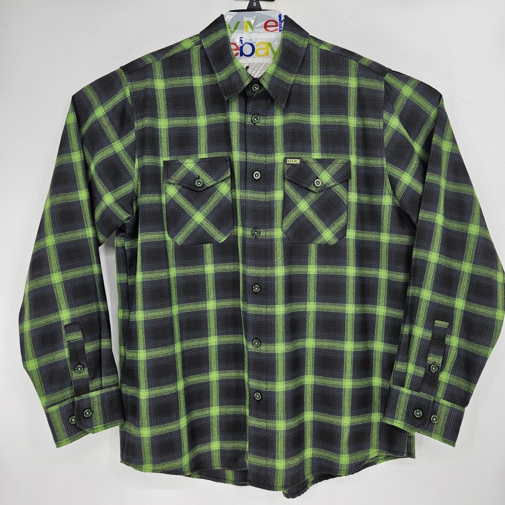 Dixxon Slimer Men's Green Plaid Button-Up Shirt